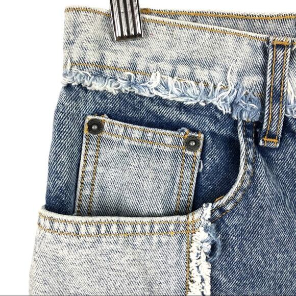 CARMAR Spliced High Rise Fray Cut Off Denim Shorts - Picture 7 of 16